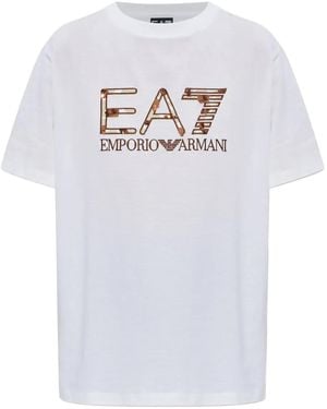 EA7 Camiseta Con Logo - Blanco