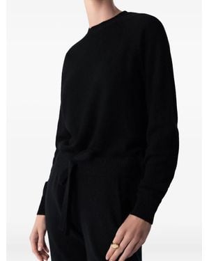 Minnie Rose Crew-Neck Jumper - Black
