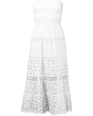 Temptation Positano Savio Eyelet-Embroidered Dress - White