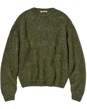 AURALEE Crew-neck long-sleeve sweater - Verde