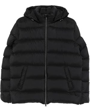 Herno Quilted Hooded Jacket - Black
