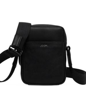 Joop! Sacoche En Cuir À Plaque Logo - Black