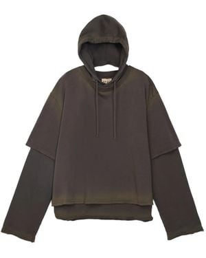 CAMPERLAB Felpa Doppio Strato Con Cappuccio - Grigio
