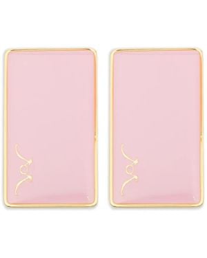 ROWEN ROSE Pendientes con diseño rectangular - Rosa