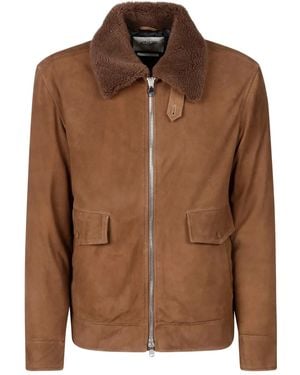 Valstar Veste En Cuir À Fermeture Zippée - Marron
