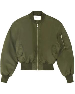 Entire studios Puffe-Sleeve Bomber Jacket - Green