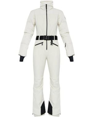 Moncler Belted Ski Suit - White