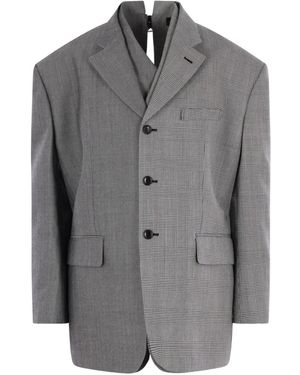Comme des Garçons Single-Breasted Blazer - Grey
