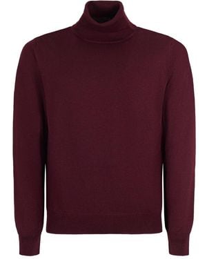 Tagliatore Miles Turtleneck Sweater - Red