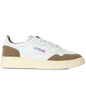 Autry Medalist Suede-Panelled Sneakers - White