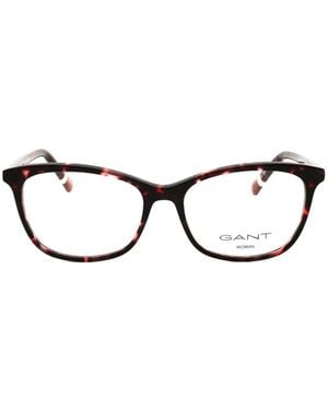 GANT Tortoiseshell-Effect Rectangle-Frame Glasses - Black