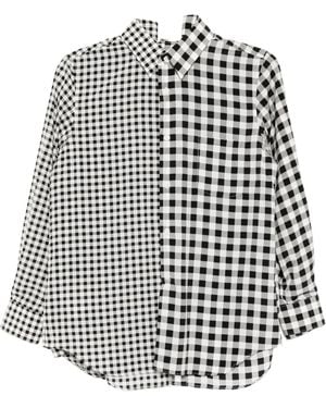 Comme des Garçons Layered Plaid Shirt - White