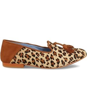 Blue Bird Shoes Loafer Mit Leoparden-Print - Braun
