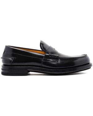 Fabi Leather Loafers - Black