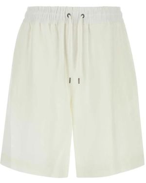 Giorgio Armani Elasticated-Waist Deck Shorts - White
