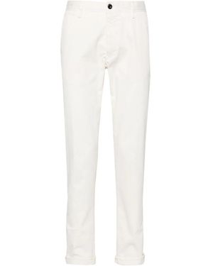 Incotex Pantaloni Dritti A Vita Bassa - Bianco