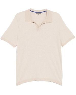 N.Peal Cashmere T-Shirt Mit Polokragen - Natur