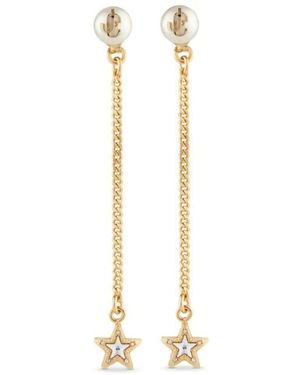 Jimmy Choo ロゴ ドロップピアス - メタリック