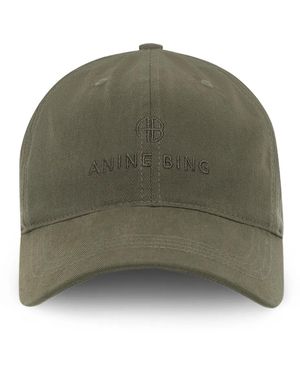 Anine Bing Jeremy Logo-Embroidered Baseball Cap - Green