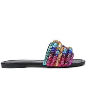 Kurt Geiger Southbank Beaded Chain Sandals - White