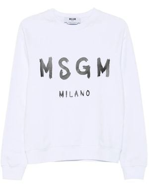 MSGM ロゴ スウェットシャツ - ホワイト