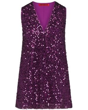 Simon Miller Fountain Sequin-Embellished Mini Dress - Purple