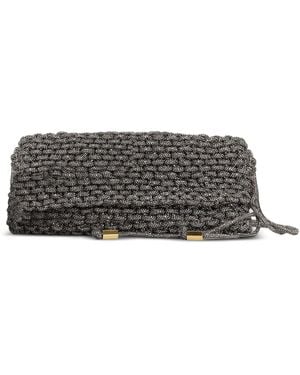 HIBOURAMA Aurora Crystal-Embellished Clutch Bag - Gray
