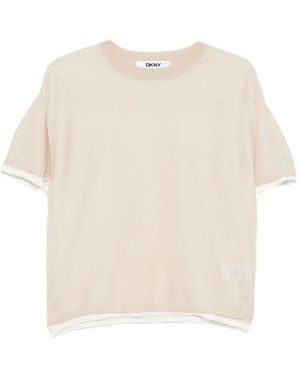 DKNY Short-Sleeve Top - Natural