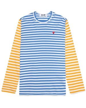 COMME DES GARÇONS PLAY Striped T-Shirt - Blue