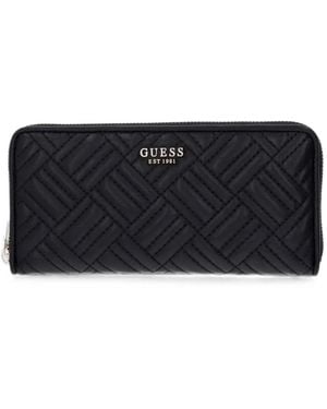 Guess Portefeuille Sally À Design Matelassé - Black