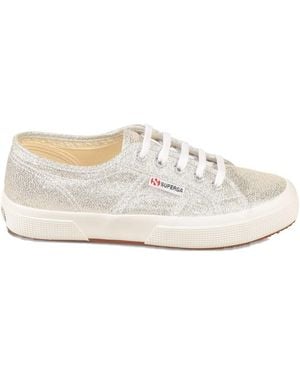 Superga Glitter Lace-Up Trainers - White