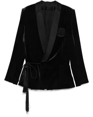 Balmain タッセルトリム ジャケット - ブラック