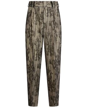Moschino Floral-Lace Trousers - Natural