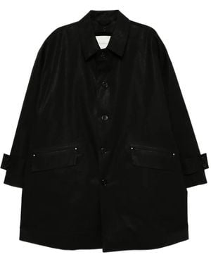 Mackintosh Manteau À Boutonnière - Black