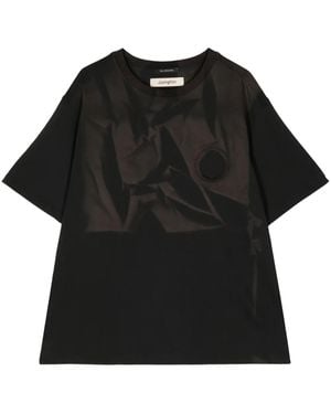 JiyongKim T-Shirt Mit Bleach-Effekt - Schwarz