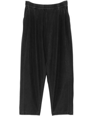 CROQUIS Comfort-Fit Carrot Trousers - Black
