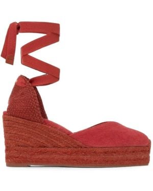 Castañer Chiara Wedge Espadrilles - Red