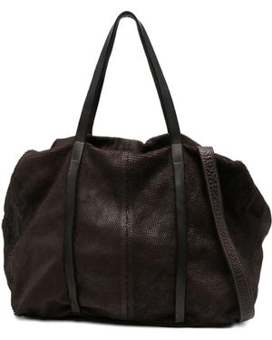 SOMMET Textured Calf Leather Tote Bag - Black