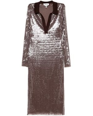 Monse Mesh Midi Dress - Brown