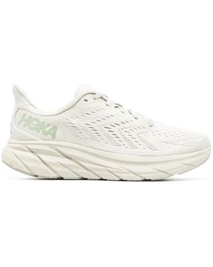 Hoka One One White Clifton 8 Trainers - Women's - Fabric/rubber
