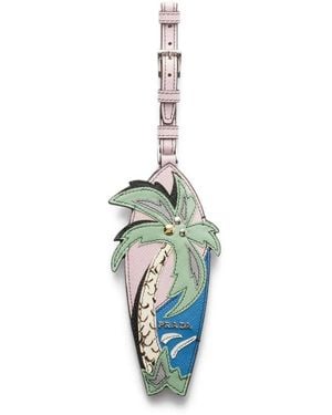 Prada Palm Tree Name Tag - Blue