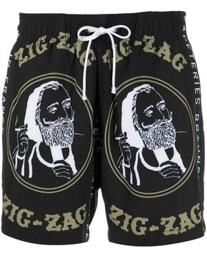Amiri Badeshorts Mit Grafischem Print - Schwarz