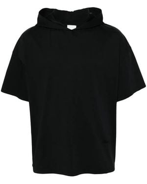 Nanushka Hooded Organic Cotton T-Shirt - Black