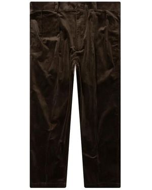 Wacko Maria Cordhose mit Falten - Schwarz