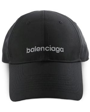Balenciaga Techwear Logo-Embroidered Baseball Cap - Black