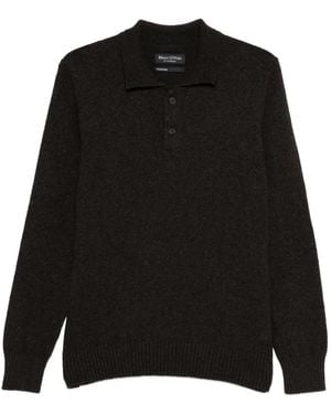 Marc O' Polo Buttoned Polo Shirt - Black