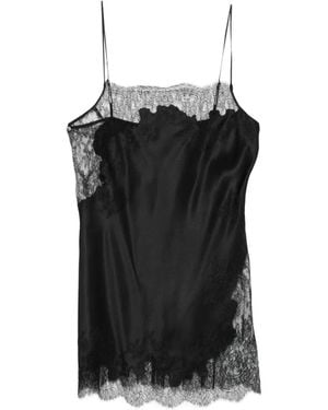 Carine Gilson Lace-Trim Nightdress - Black