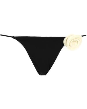 LaRevêche Bragas De Bikini Ashar Con Apliques Florales - Negro
