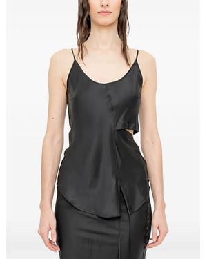 Andrea Ya'aqov Cut-Out Tank Top - Black