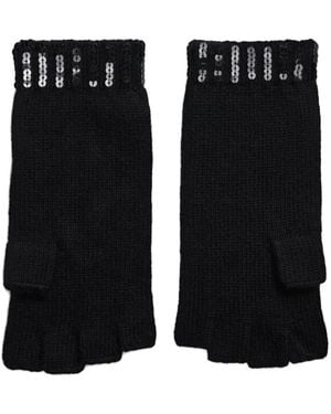 Polo Ralph Lauren Sequin Fingerless Gloves - Black